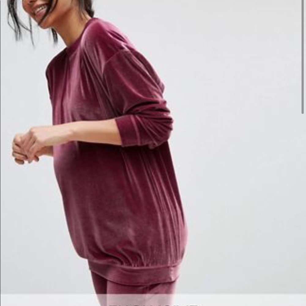 NOT FOR SALE Maternity lounge velvet sweater